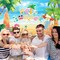Hello Summer Beach Photo Backdrop, Schools Out for Summer Backdrop, End of School Year Party Decorations, 71 x 43 Inch